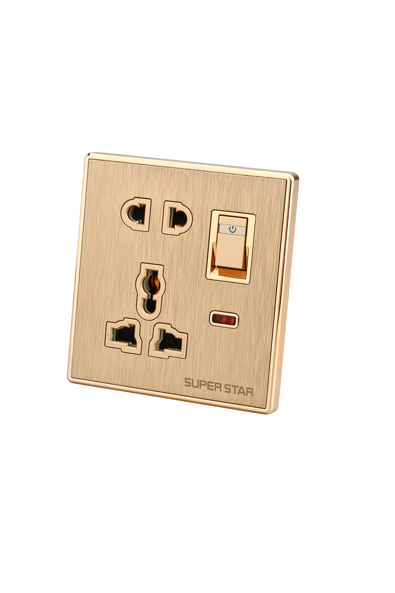 Glamour Two & Three Pin Multi Socket With Switch