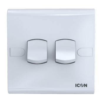Mega Deal ICON CLASSIC TWO GANG ONE WAY SWITCH