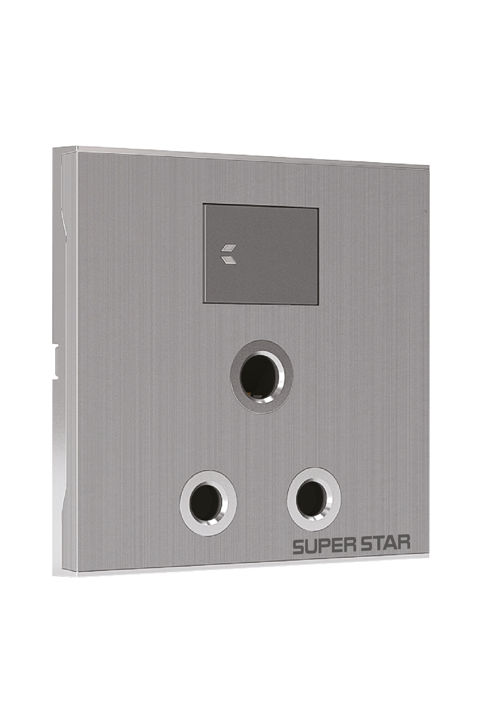 Silver Line Three Pin Round Socket With Switch