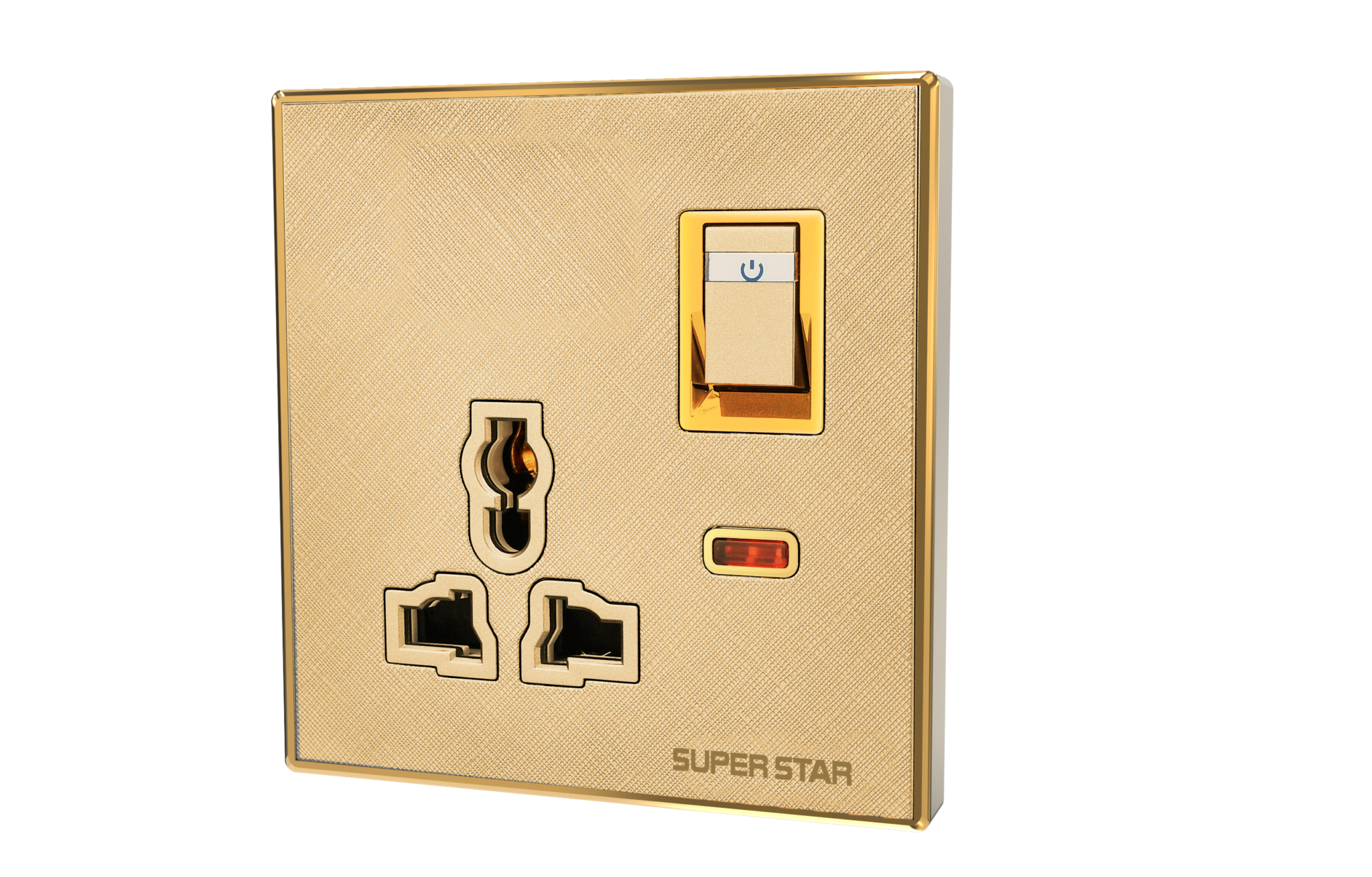 ULTIMA GOLD 3-PIN MULTI SOCKET WITH SWITCH