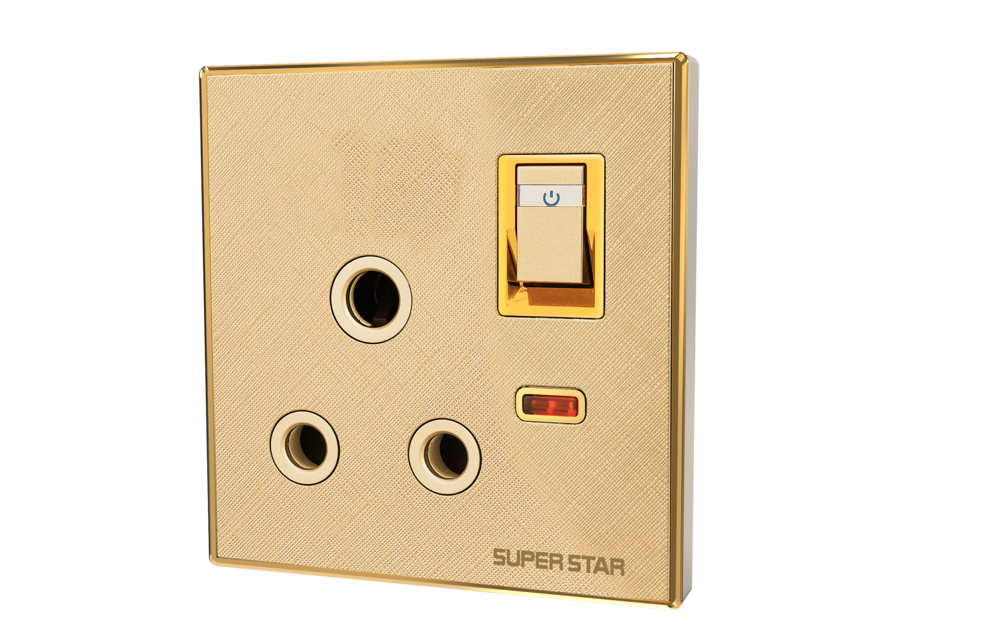 ULTIMA GOLD 3 PIN ROUND SOCKET WITH SWITCH
