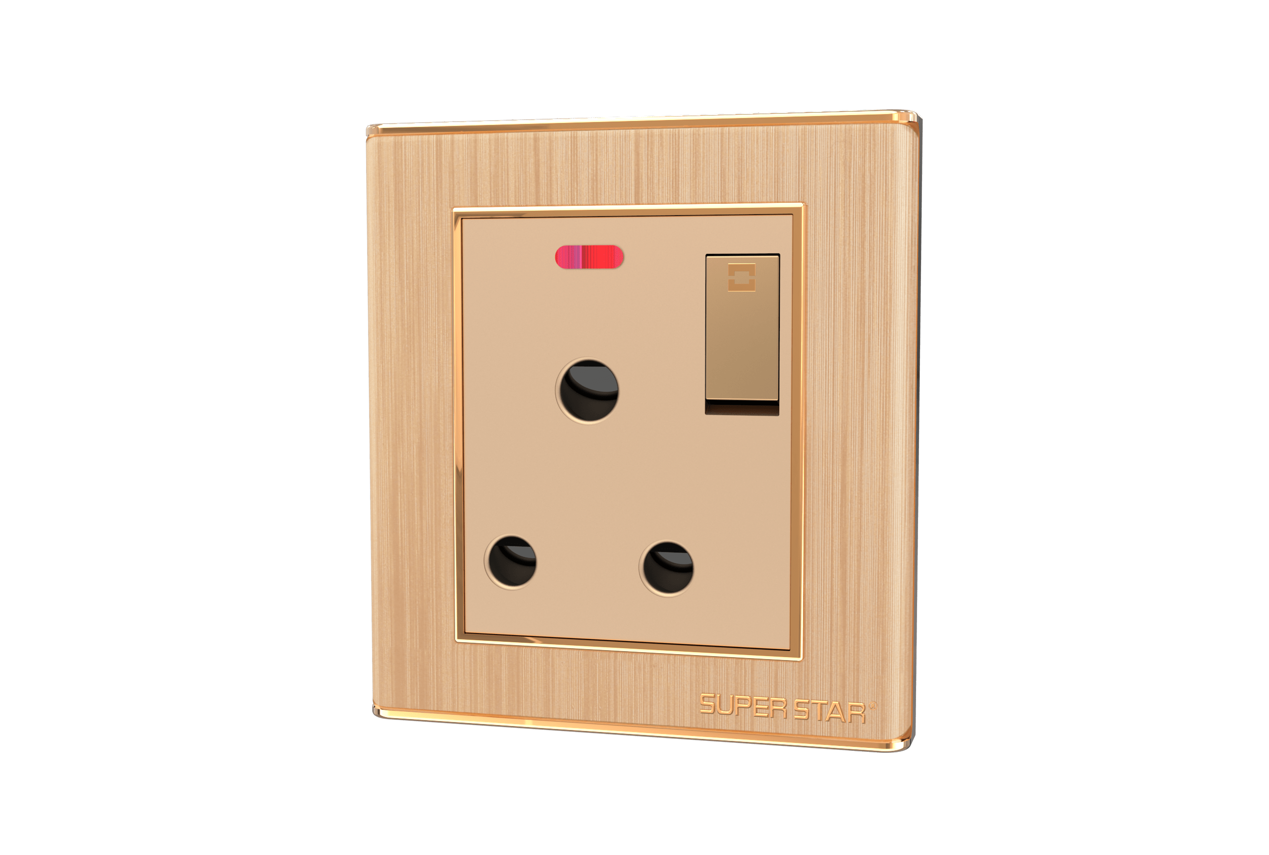 Super Star Kito 3 Pin Round Socket With Switch