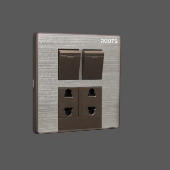 Roots Elegance 2 Gang Switch & 2Pin Socket